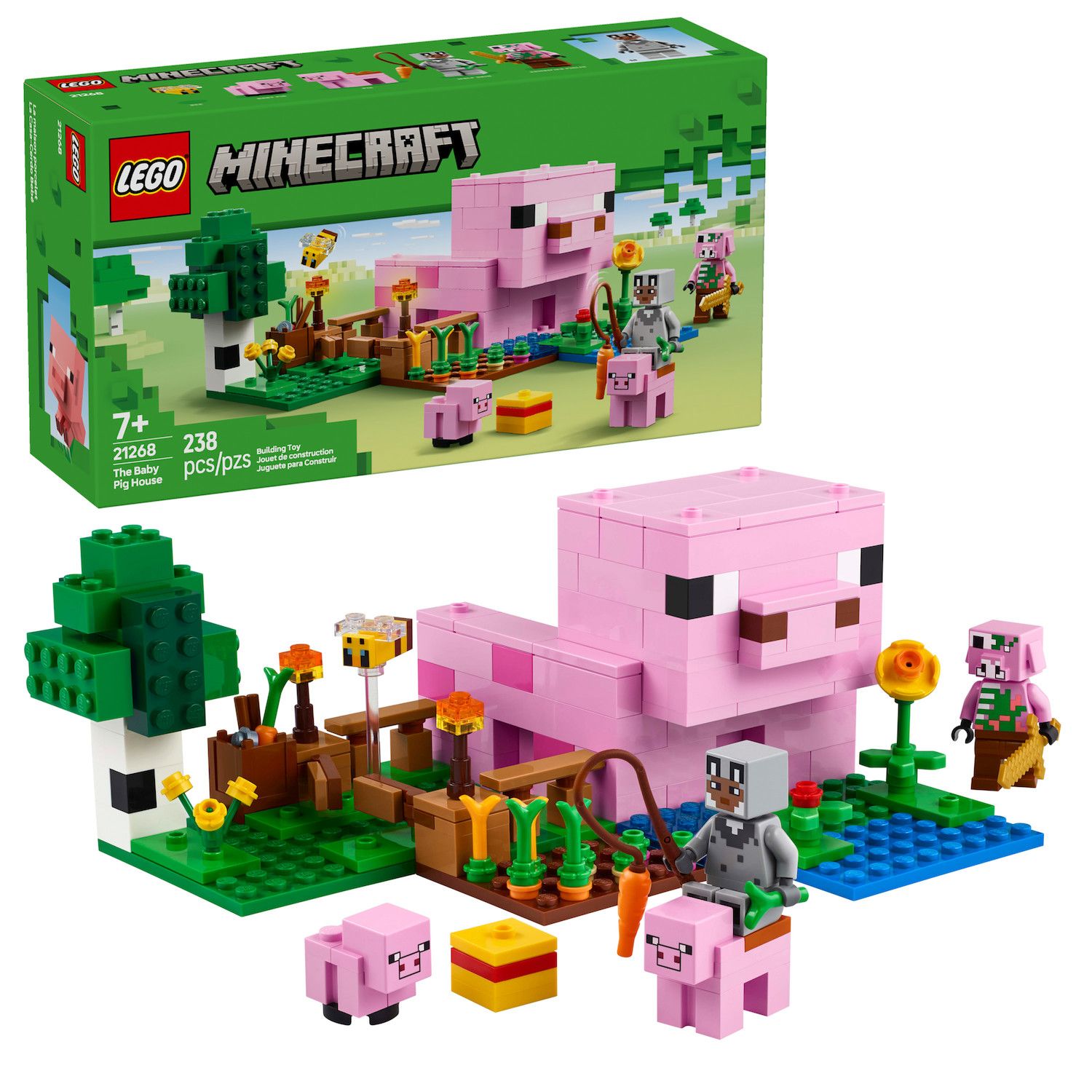 Детские конструкторы LEGO Minecraft The Baby Pig House Building Toy 21268