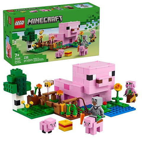 Детские конструкторы LEGO Minecraft The Baby Pig House Building Toy 21268