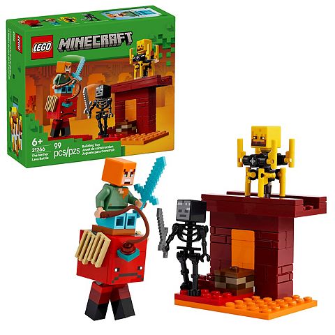 Детские конструкторы LEGO Minecraft The Nether Lava Battle 21266 Building Kit (99 Pieces)