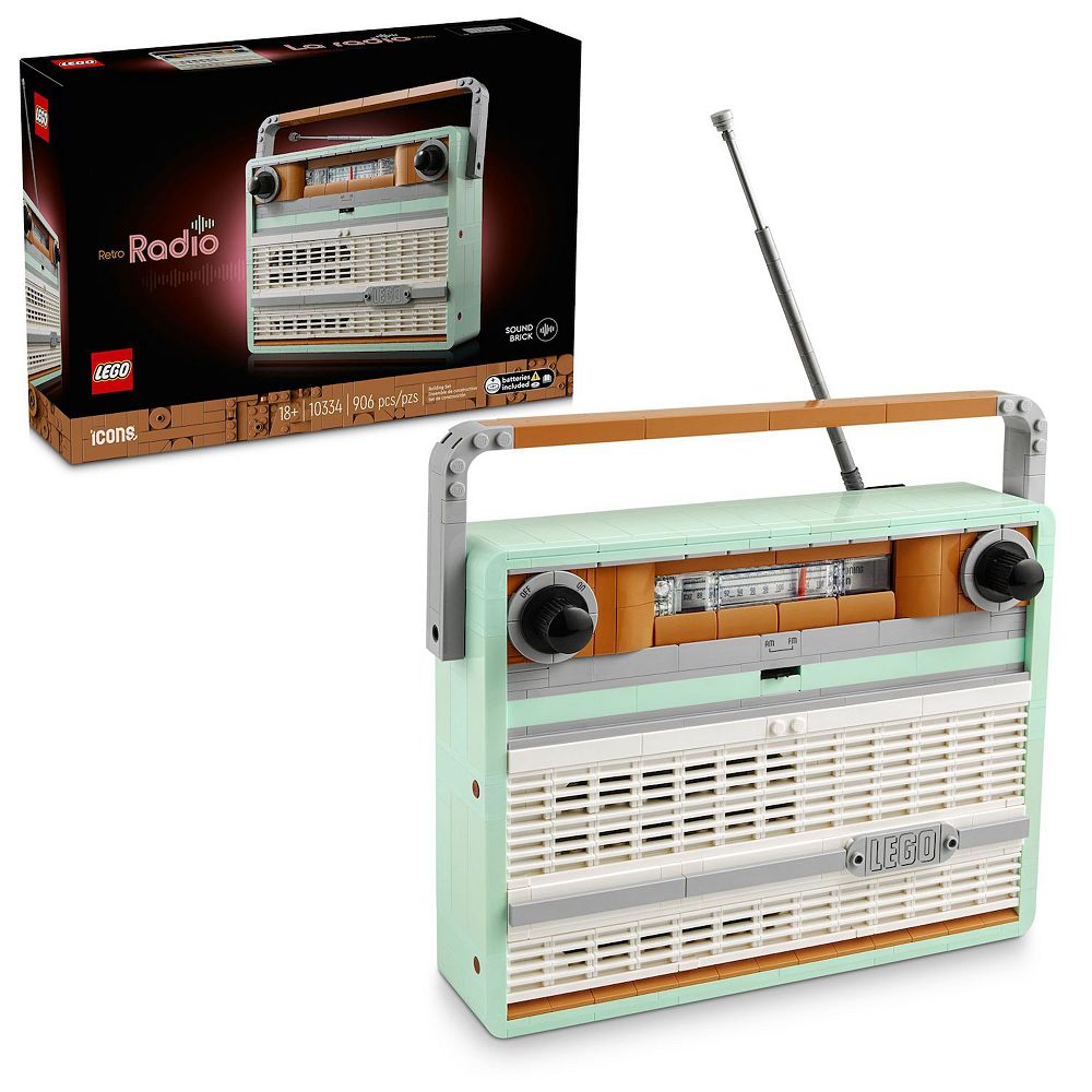 LEGO Icons Retro Radio 10334 Building Kit (906 Pieces)