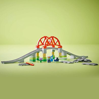 LEGO DUPLO Town Train Bridge and Tracks Expansion Set 10426 Building Kit (42 Pieces)