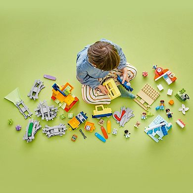 LEGO DUPLO Town Big Interactive Community Train Set 10428 Building Kit (103 Pieces)