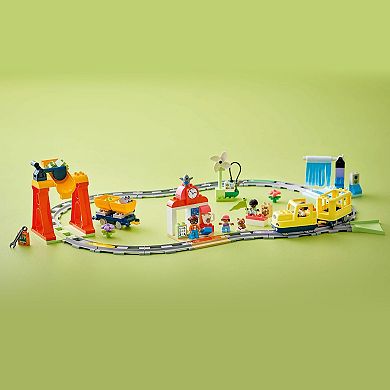 LEGO DUPLO Town Big Interactive Community Train Set 10428 Building Kit (103 Pieces)