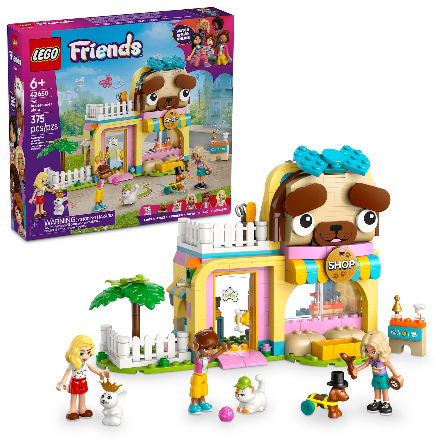 Детские конструкторы LEGO Friends Pet Accessories Shop Pretend Play Set 42650 — фото 1