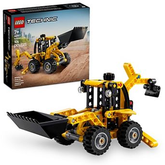 LEGO Technic Backhoe Loader Construction Toy 42197 Building Kit (104 Pieces)