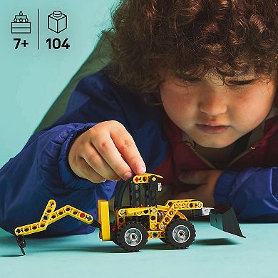 LEGO Technic Backhoe Loader Construction Toy 42197 Building Kit (104 Pieces)