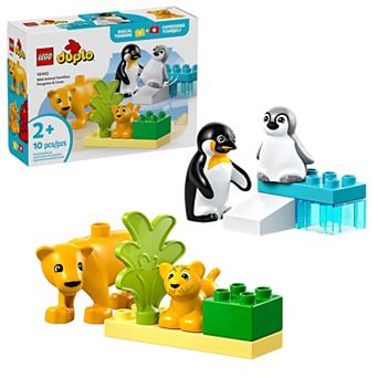 LEGO DUPLO Town Wild Animal Families Penguins & Lions 10442 Building Kit (10 Pieces)