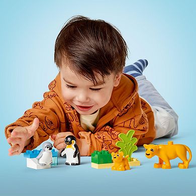 LEGO DUPLO Town Wild Animal Families Penguins & Lions 10442 Building Kit (10 Pieces)
