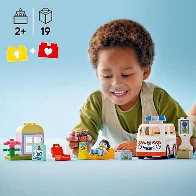 LEGO DUPLO Town Ambulance & Driver 10447 Building Kit (19 Pieces)