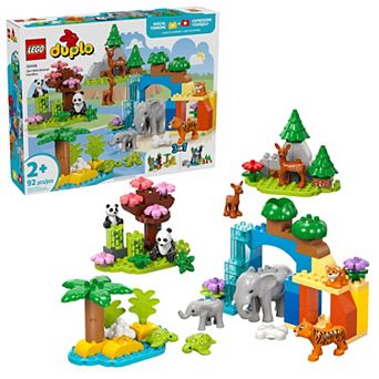 LEGO DUPLO Town 3 in 1 Wild Animal Families 10446 Building Kit (92 Pieces)