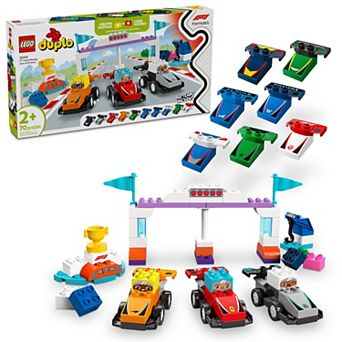 LEGO DUPLO Town F1 Team Race Cars & Drivers 10445 Building Kit (70 Pieces)
