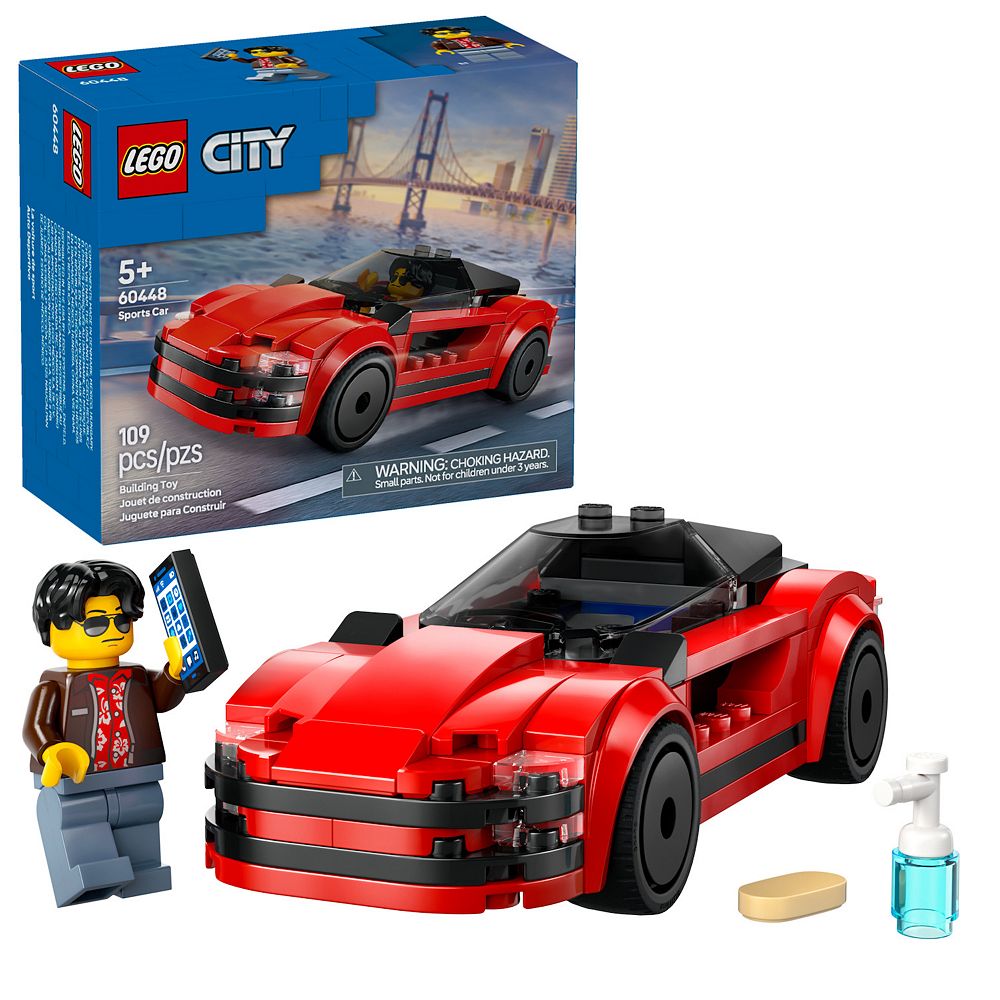 LEGO City Red Sports Car Building Toy 60448