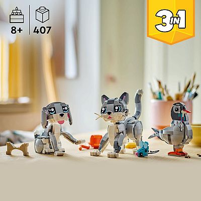 AMERICAN EAGLE  LEGO Creator 3 in 1 Playful Cat 31163 Building Kit (407 Pieces)