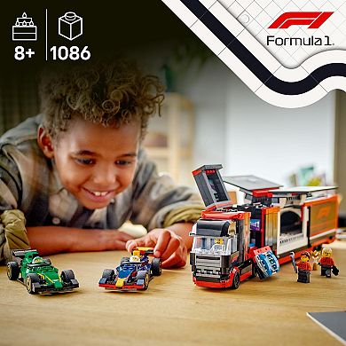 LEGO City F1 Truck with RB20 & AMR24 F1 Car Toys 60445