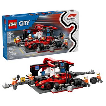 LEGO City F1 Pit Stop & Pit Crew with Ferrari Car Toy 60443