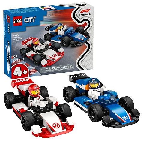 Детские конструкторы LEGO City F1 Williams Racing & Haas F1 Race Cars Building Toy 60464