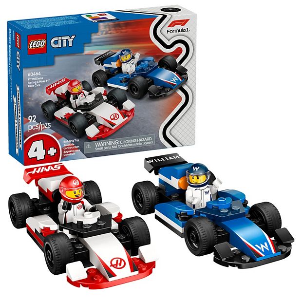 LEGO City F1 Williams Racing & Haas F1 Race Cars Building Toy 60464
