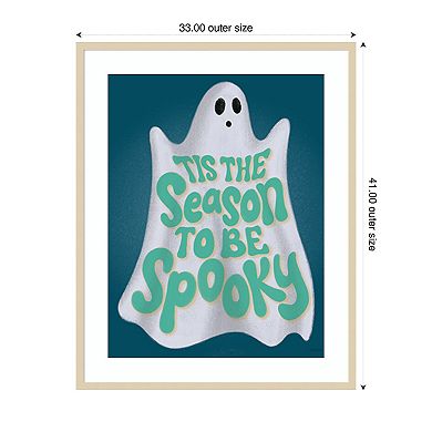 Hometown Halloween Vii By Softshell Studio Wood Framed Wall Art Print