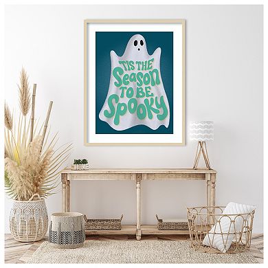 Hometown Halloween Vii By Softshell Studio Wood Framed Wall Art Print