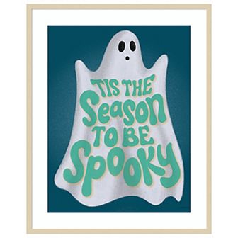 Hometown Halloween Vii By Softshell Studio Wood Framed Wall Art Print