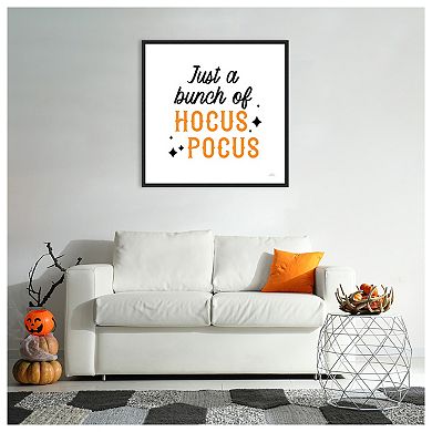 Halloween Typography Iii By Laura Marshall Framed Canvas Wall Art Print