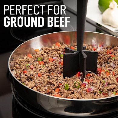 Zulay Kitrchen Ground Beef Chopper Tool Hamburger Smasher Tool