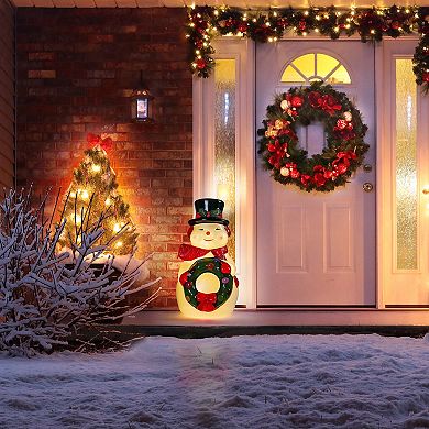 Mr Christmas Lit Snowman Blow Mold Floor Decor