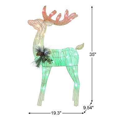 Mr Christmas 3 ft. Outdoor Animated LED Fiber-Optic Reindeer