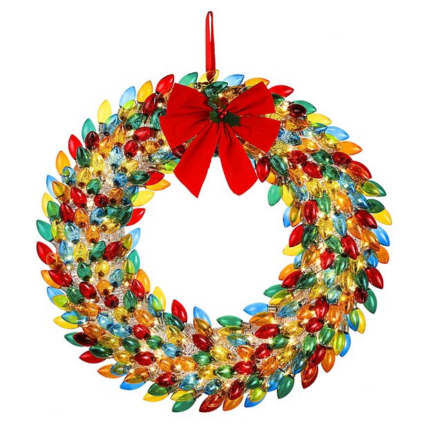 Mr Christmas 30 in. Retro Multi-Color LED Wreath