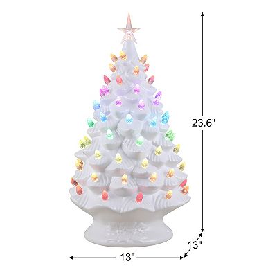 Mr Christmas 24 in. Nostalgic LED Ceramic Tree with RGB Lightshow