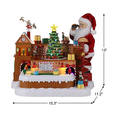 Mr Christmas Animated Santa's Toy Factory Workshop Table Decor