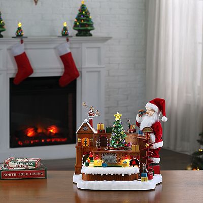 Mr Christmas Animated Santa's Toy Factory Workshop Table Decor