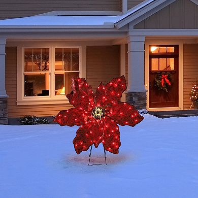 Mr Christmas 35 in. Outdoor Twinkling LED Poinsettia