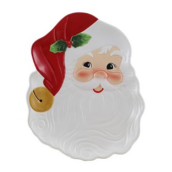 Mr Christmas Santa Claus Ceramic Serving Platter