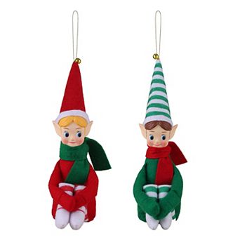 Mr Christmas Set of 2 Recordable Knee Hugger Elves
