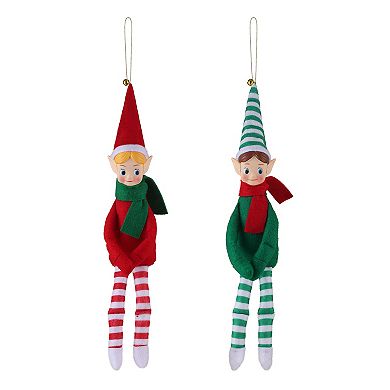 Mr Christmas Set of 2 Recordable Knee Hugger Elves
