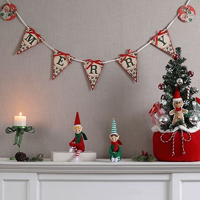 Mr Christmas Set of 2 Recordable Knee Hugger Elves