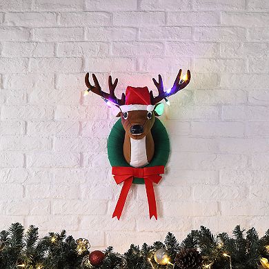 Mr Christmas 17-in. Animated Singing Reindeer Wall Decor