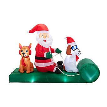 Mr Christmas 8 ft. Santa's Dog Sled Lit Inflatable Outdoor Decor