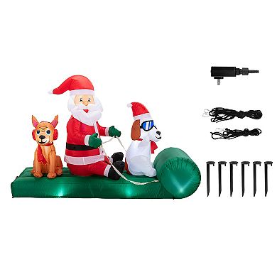 Mr Christmas 8 ft. Santa's Dog Sled Lit Inflatable Outdoor Decor