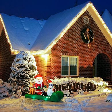 Mr Christmas 8 ft. Santa's Dog Sled Lit Inflatable Outdoor Decor