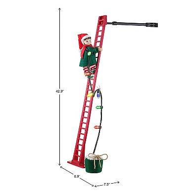 Mr Christmas 43 in. Animated Ladder Climbing Elf
