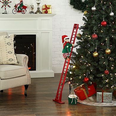 Mr Christmas 43 in. Animated Ladder Climbing Elf