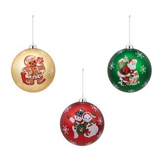 Mr Christmas 6 in Set of 3 Shatterproof Ball Ornaments