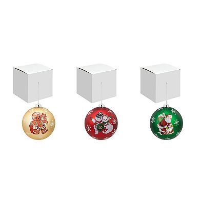 Mr Christmas 6 in. Set of 3 Shatterproof Ball Ornaments
