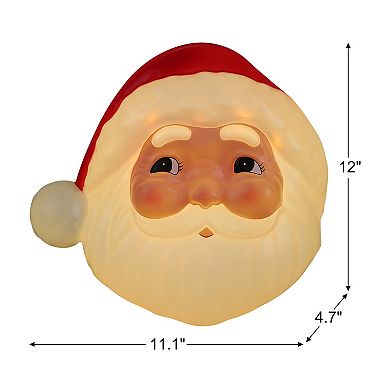 Mr Christmas 12-in. Blow Mold Santa Pre-Lit Tree Topper