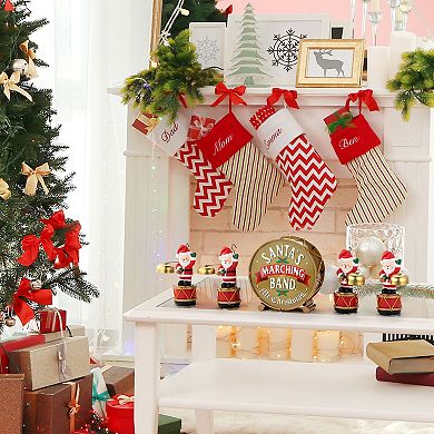 Mr Christmas 6-in. Animated Santas Marching Band 5-piece Set