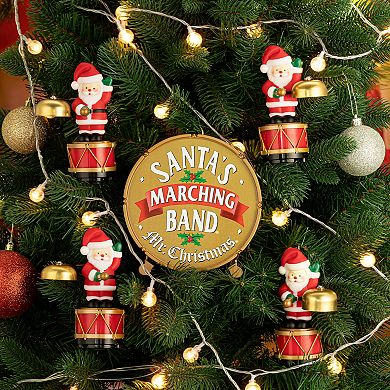 Mr Christmas 6-in. Animated Santas Marching Band 5-piece Set
