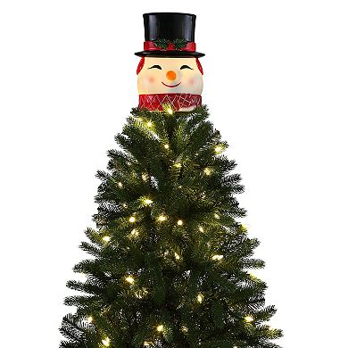 Mr Christmas 12-in. Blow Mold Snowman Lit Tree Topper