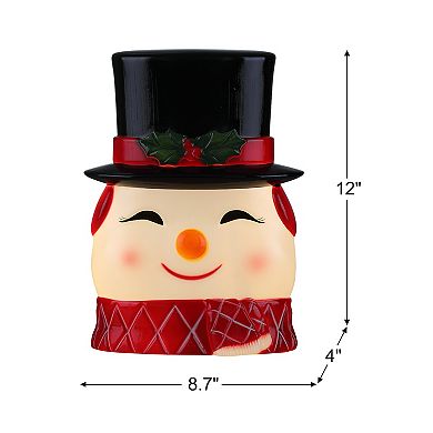 Mr Christmas 12-in. Blow Mold Snowman Lit Tree Topper